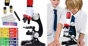 Kit Ciencias Microscopio Educación 100X,400X Hasta 1200X