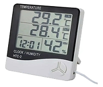 Higrómetro Ambiental Reloj